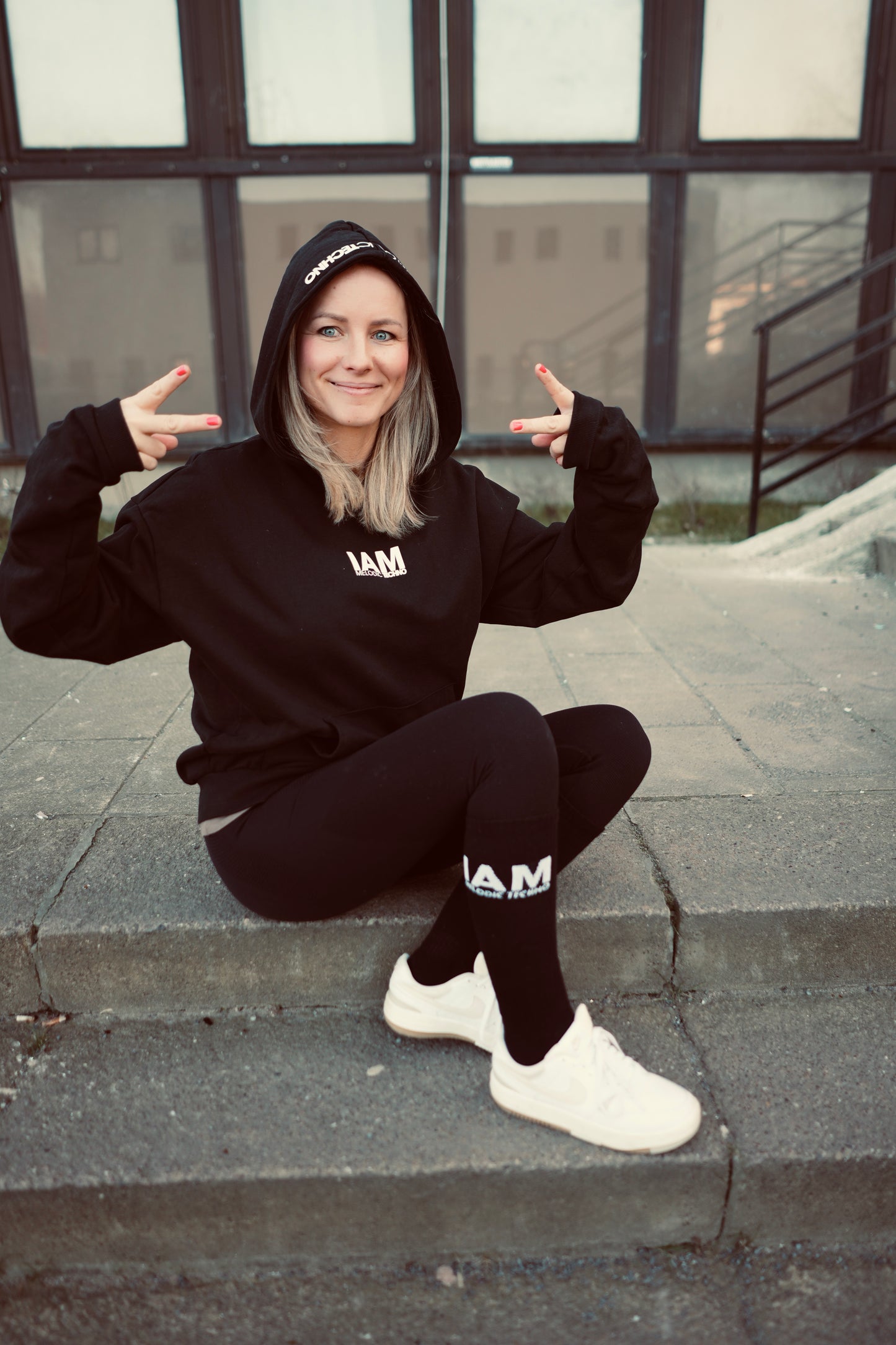 IAM Melodic Techno Long Knee Socks