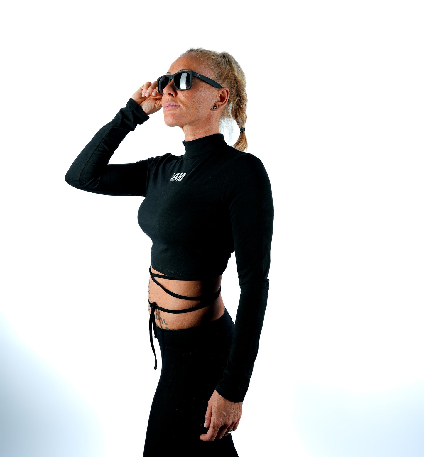 IAM Melodic Techno Strap Crop Top Ladies