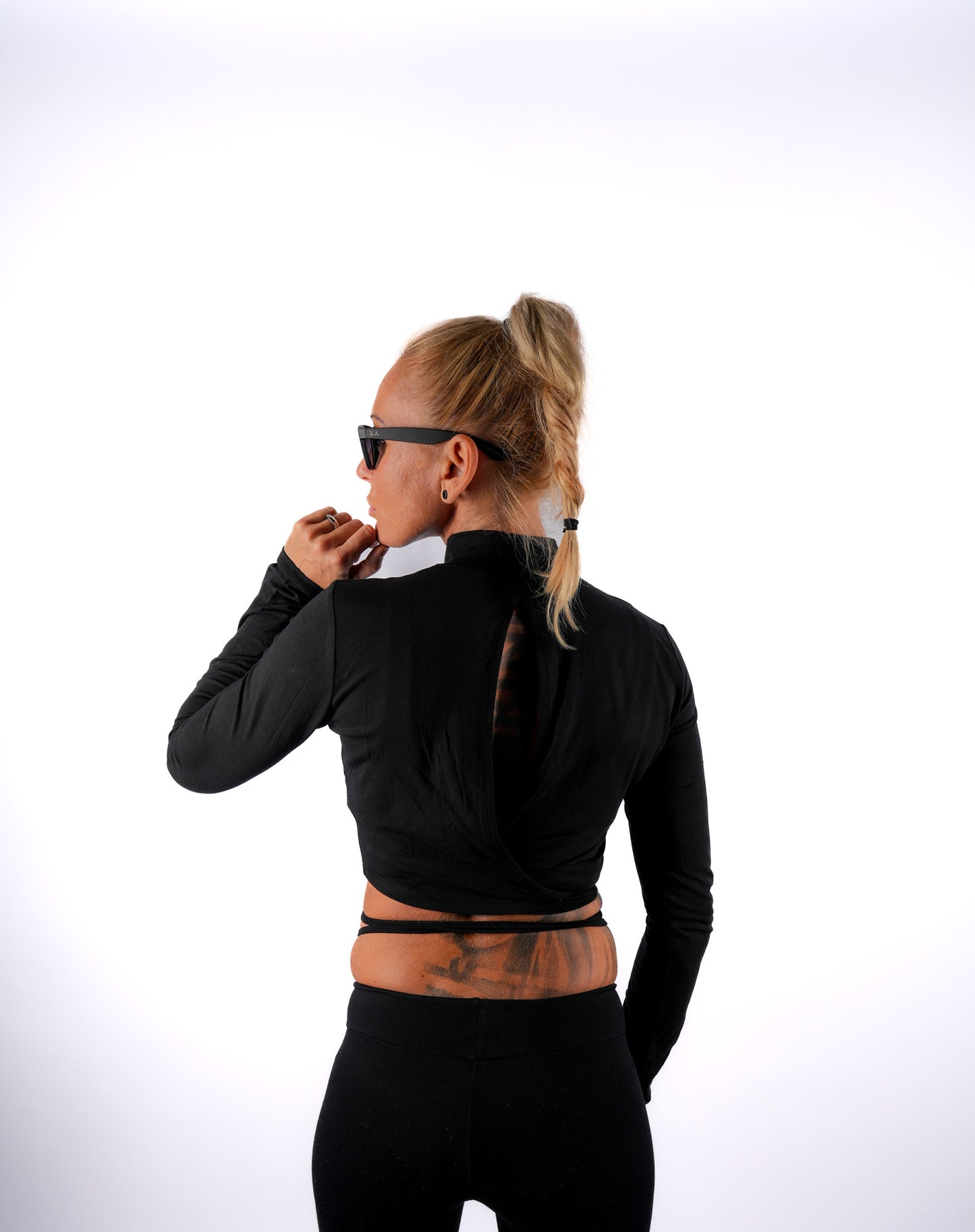 IAM Melodic Techno Strap Crop Top Ladies