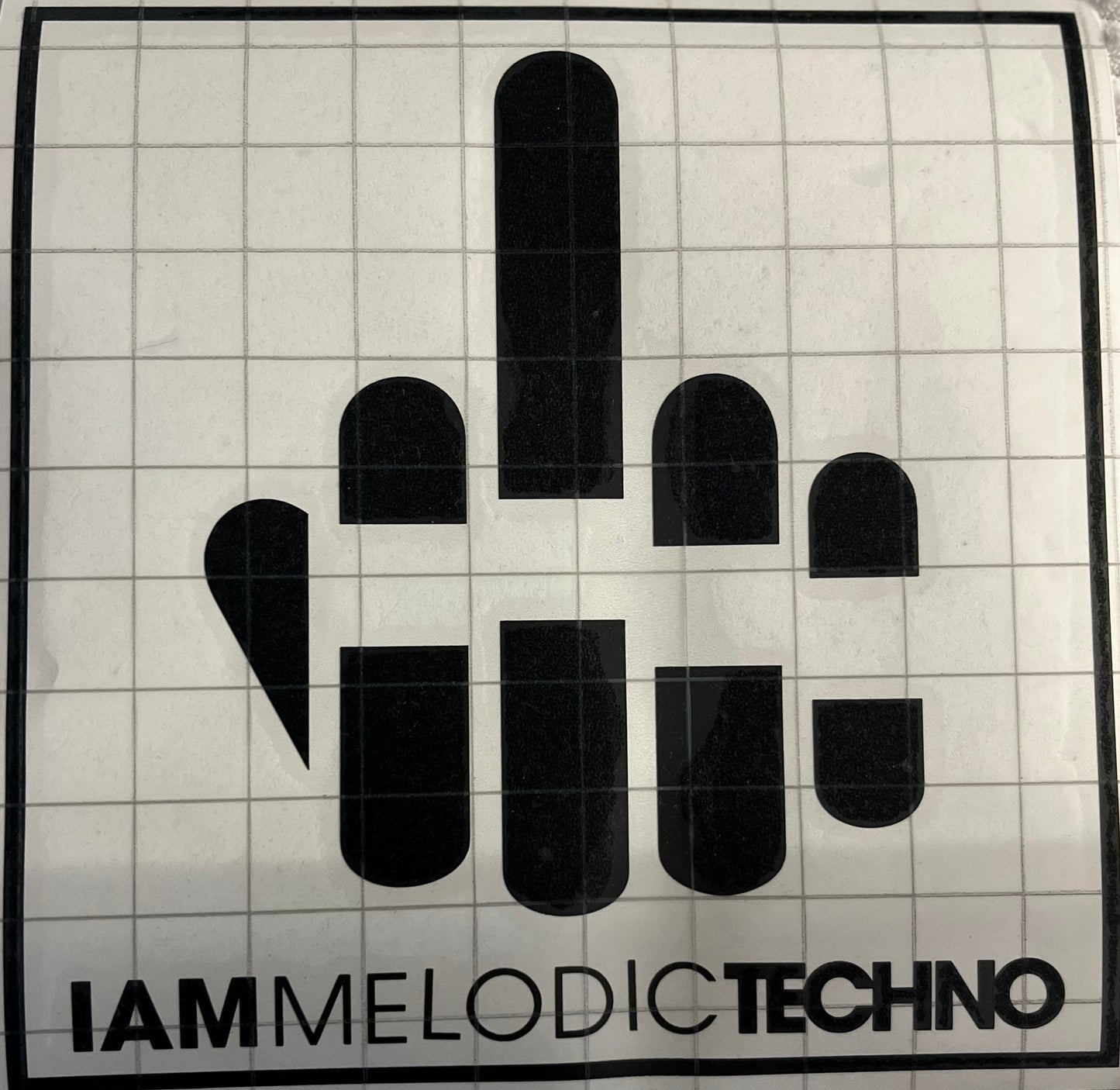 IAM Melodic Techno Mittelfinger Autoaufkleber