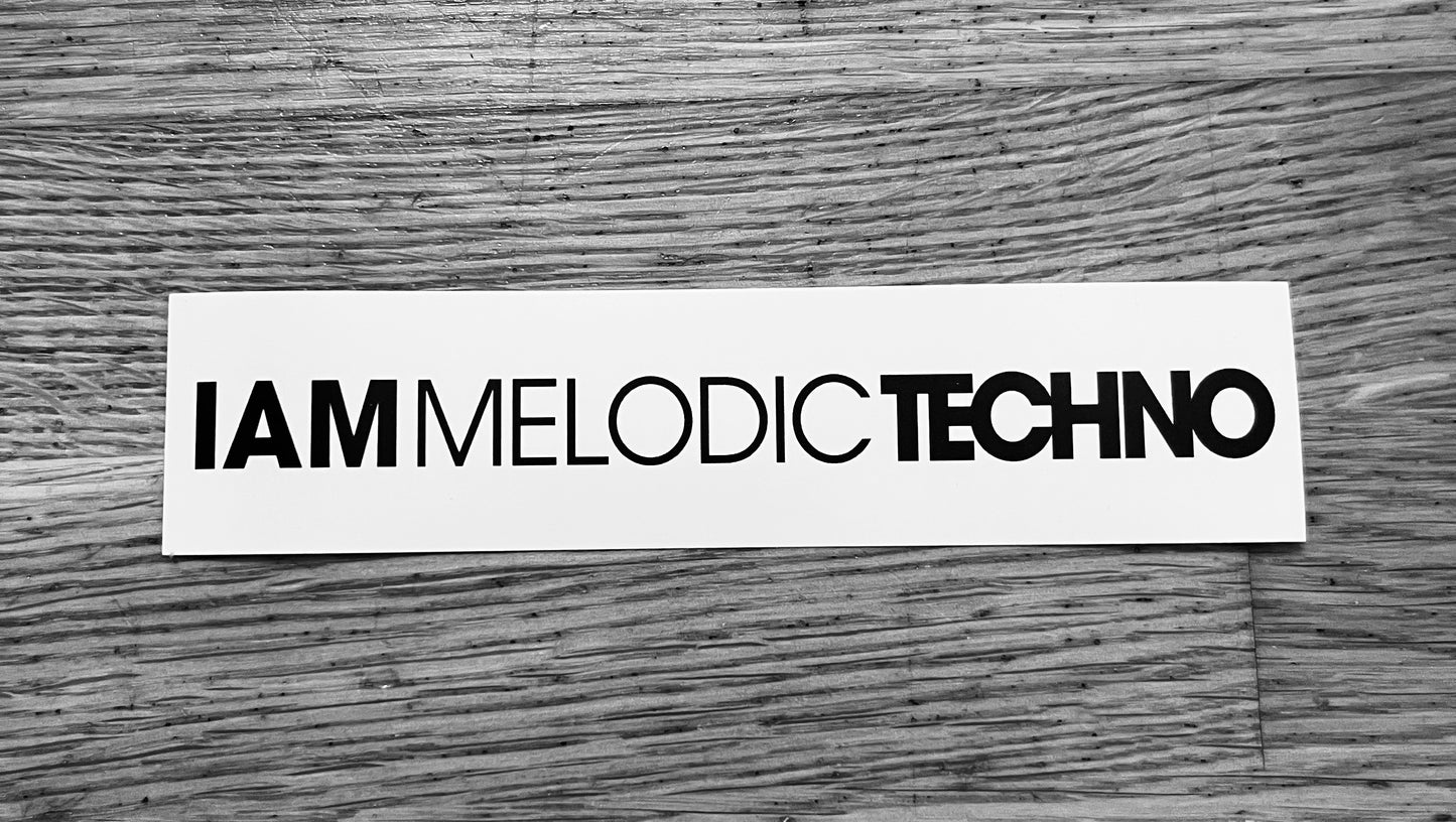 IAM Melodic Techno Sticker-Pack White NEW
