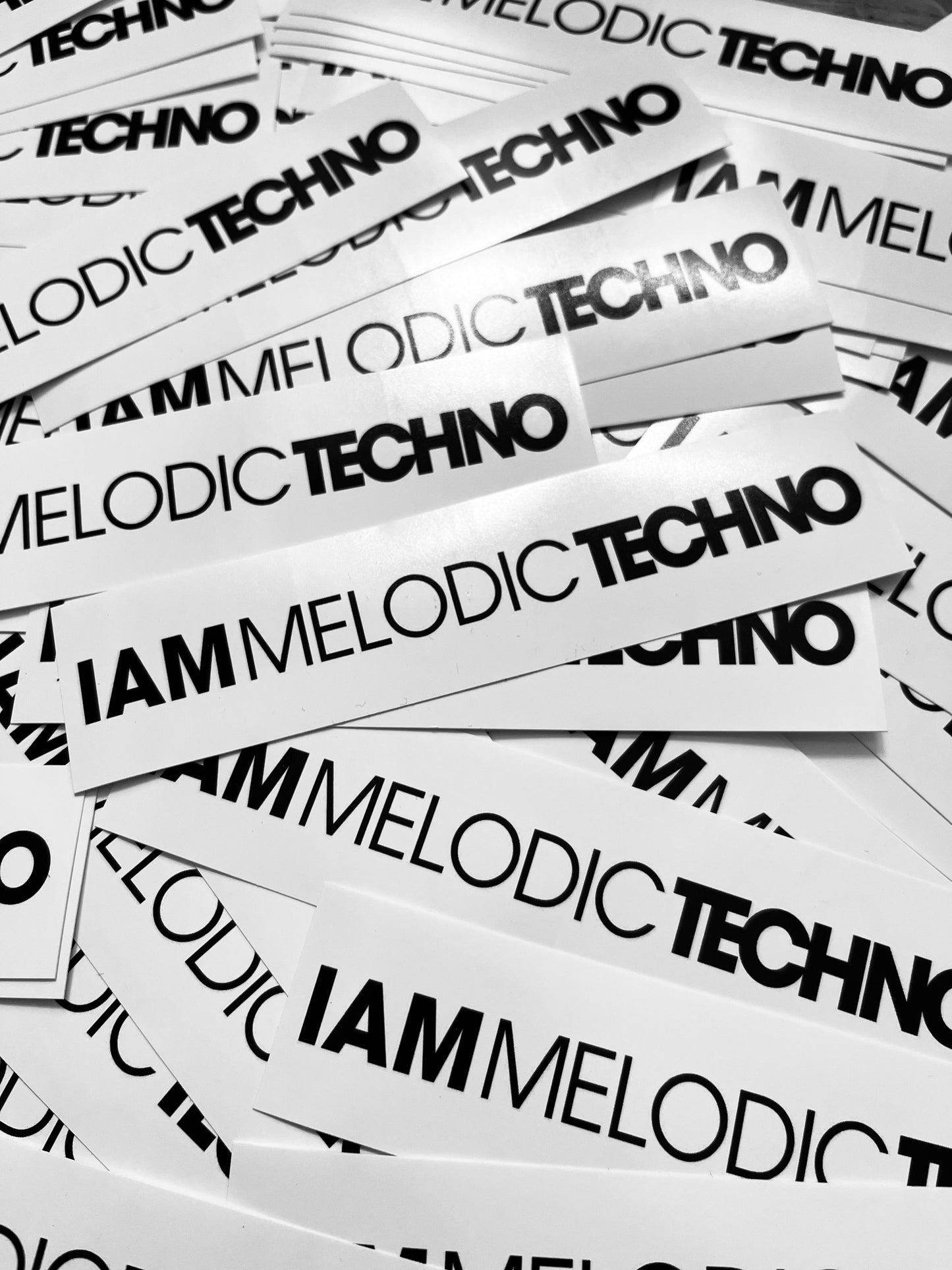 IAM Melodic Techno Sticker-Pack White NEW